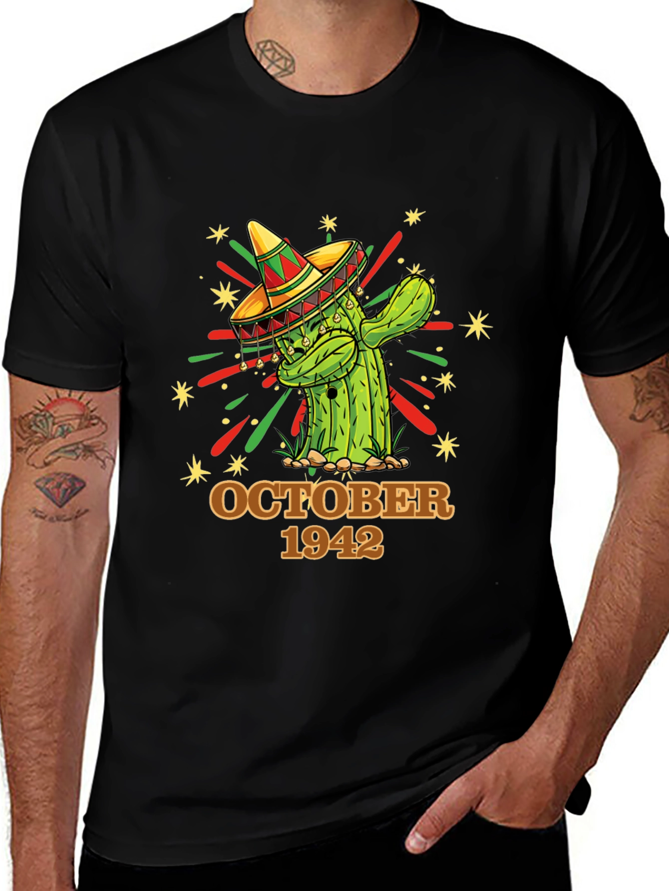 October 1942 Cactus Sombrero Graphic Tee