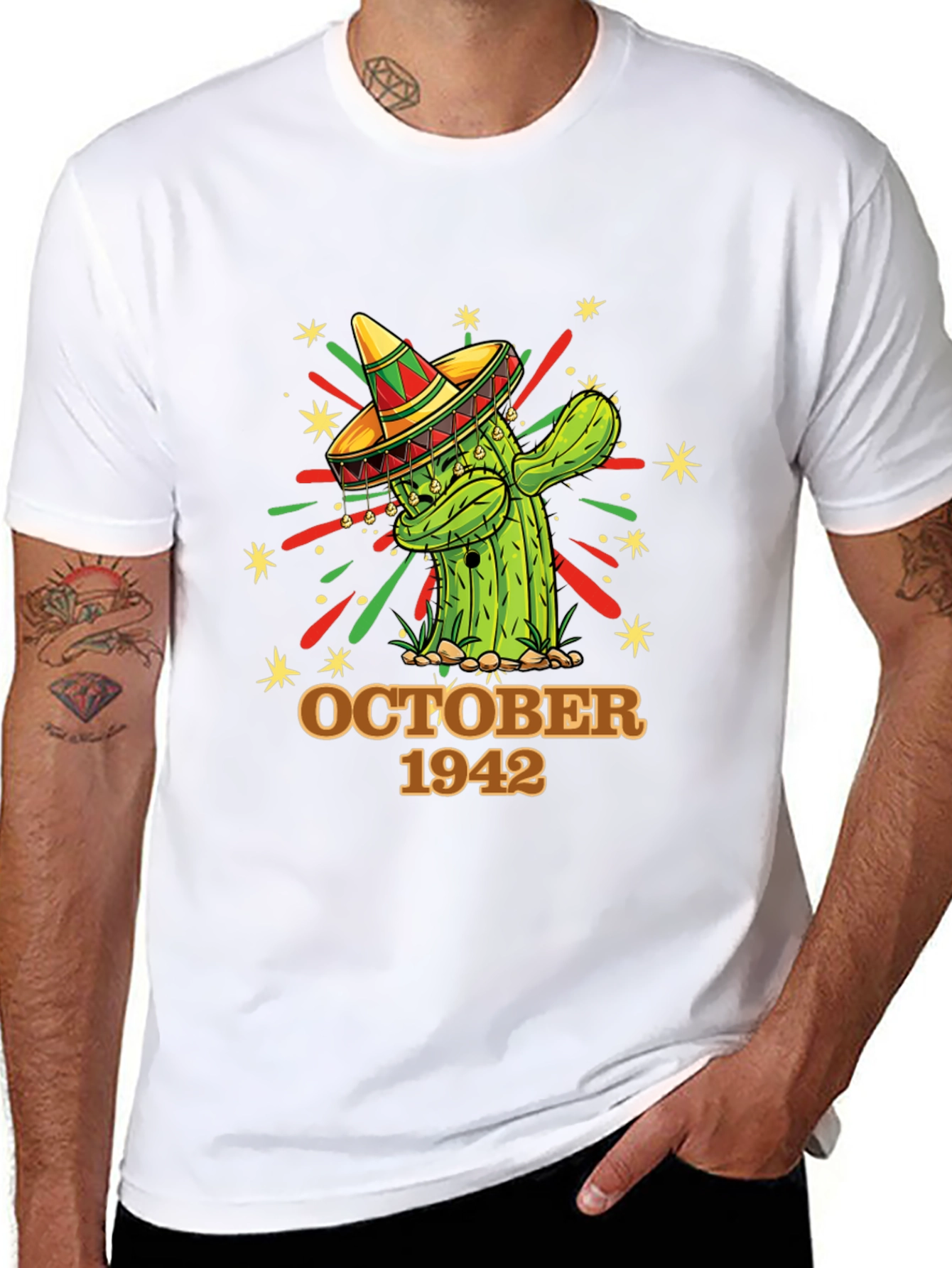 October 1942 Cactus Sombrero Graphic Tee