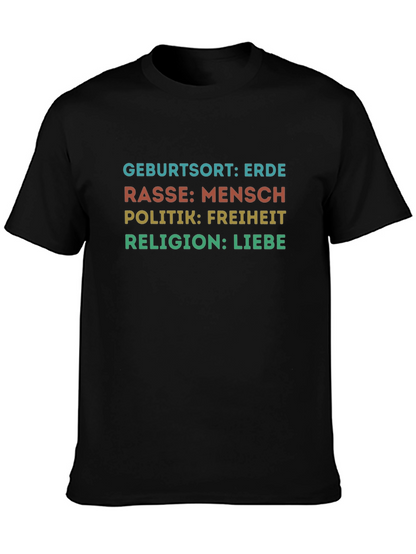 Birthplace Earth Human Race Freedom Love T-Shirt