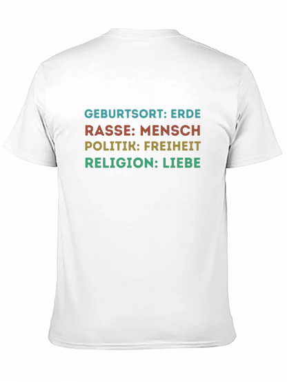 Birthplace Earth Human Race Freedom Love T-Shirt