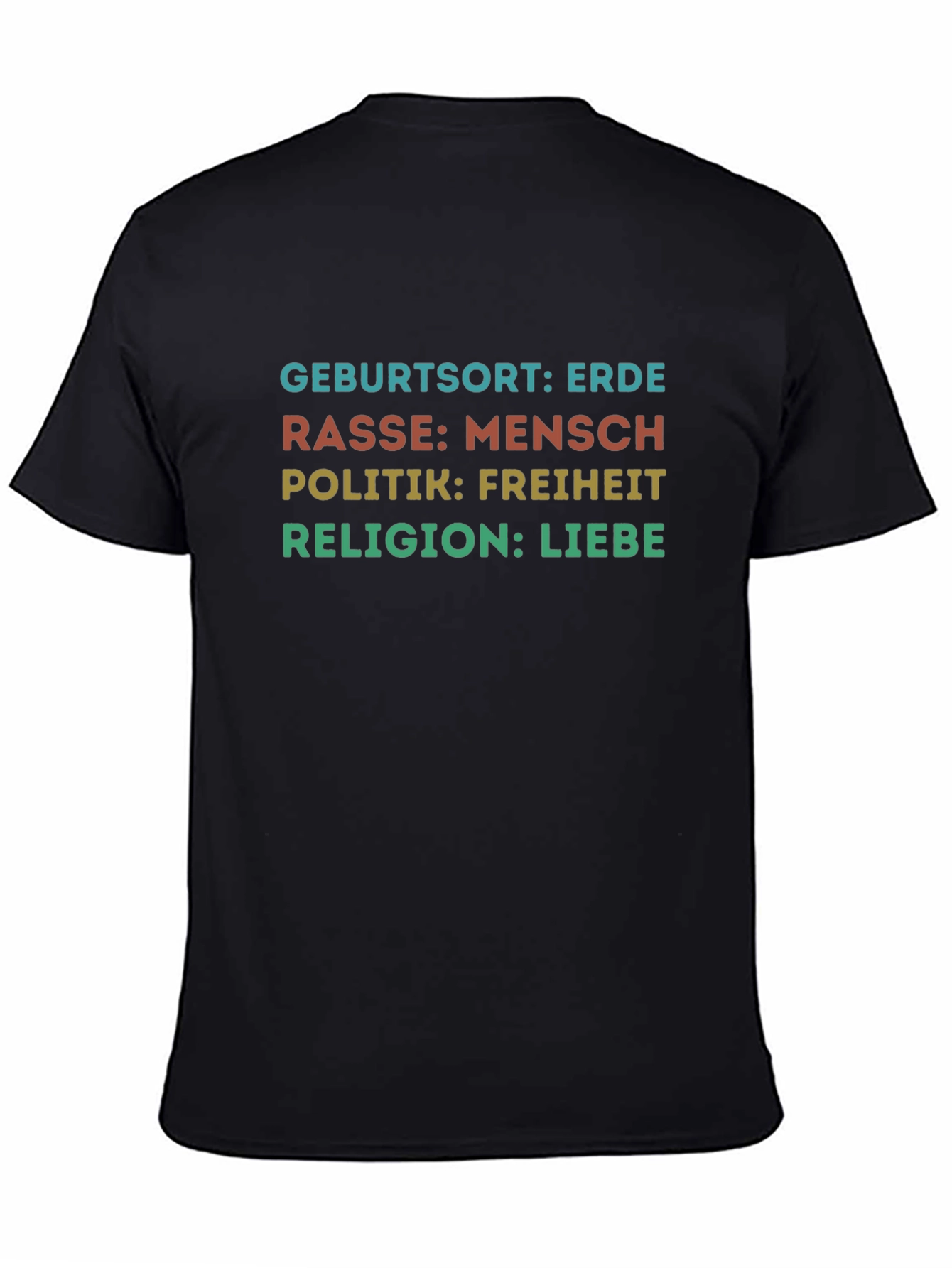 Birthplace Earth Human Race Freedom Love T-Shirt