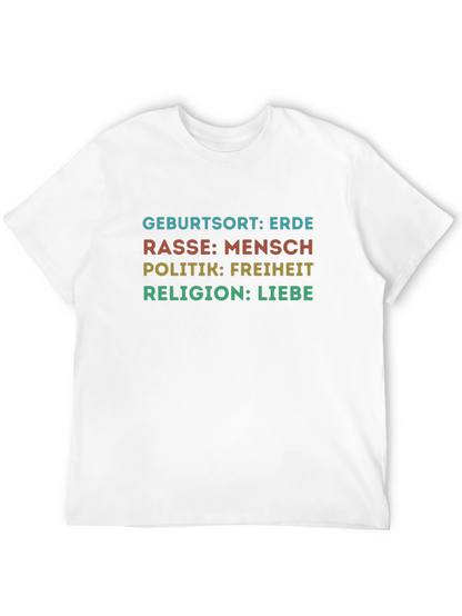 Birthplace Earth Human Race Freedom Love T-Shirt