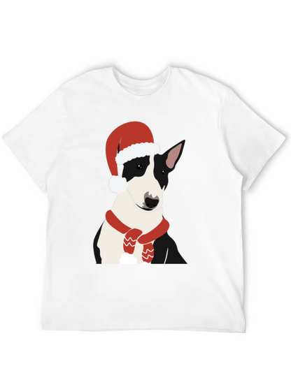 Bull Terrier Santa T-Shirt - Festive Dog Tee