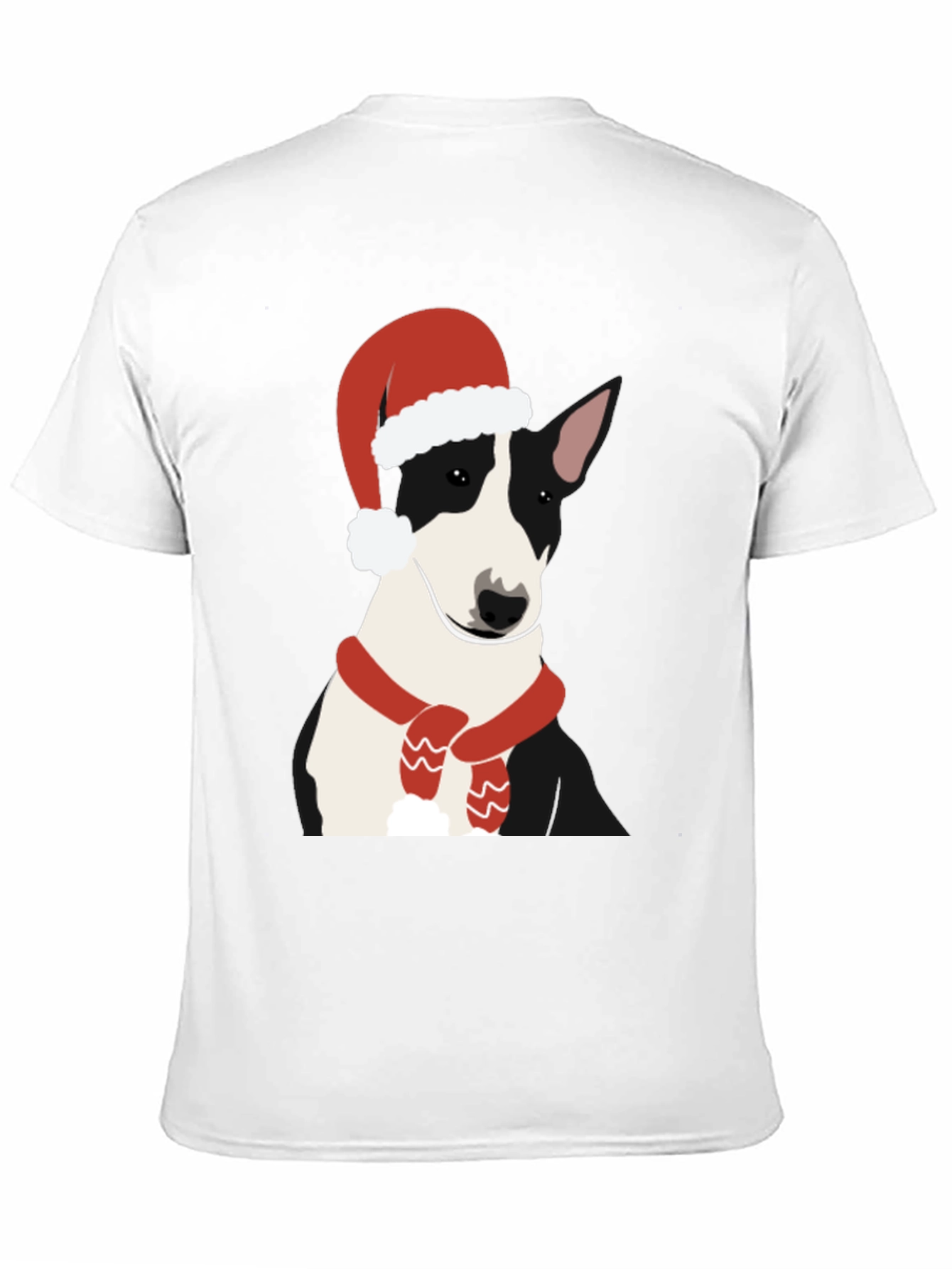 Bull Terrier Santa T-Shirt - Festive Dog Tee