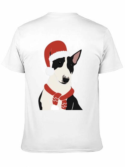 Bull Terrier Santa T-Shirt - Festive Dog Tee