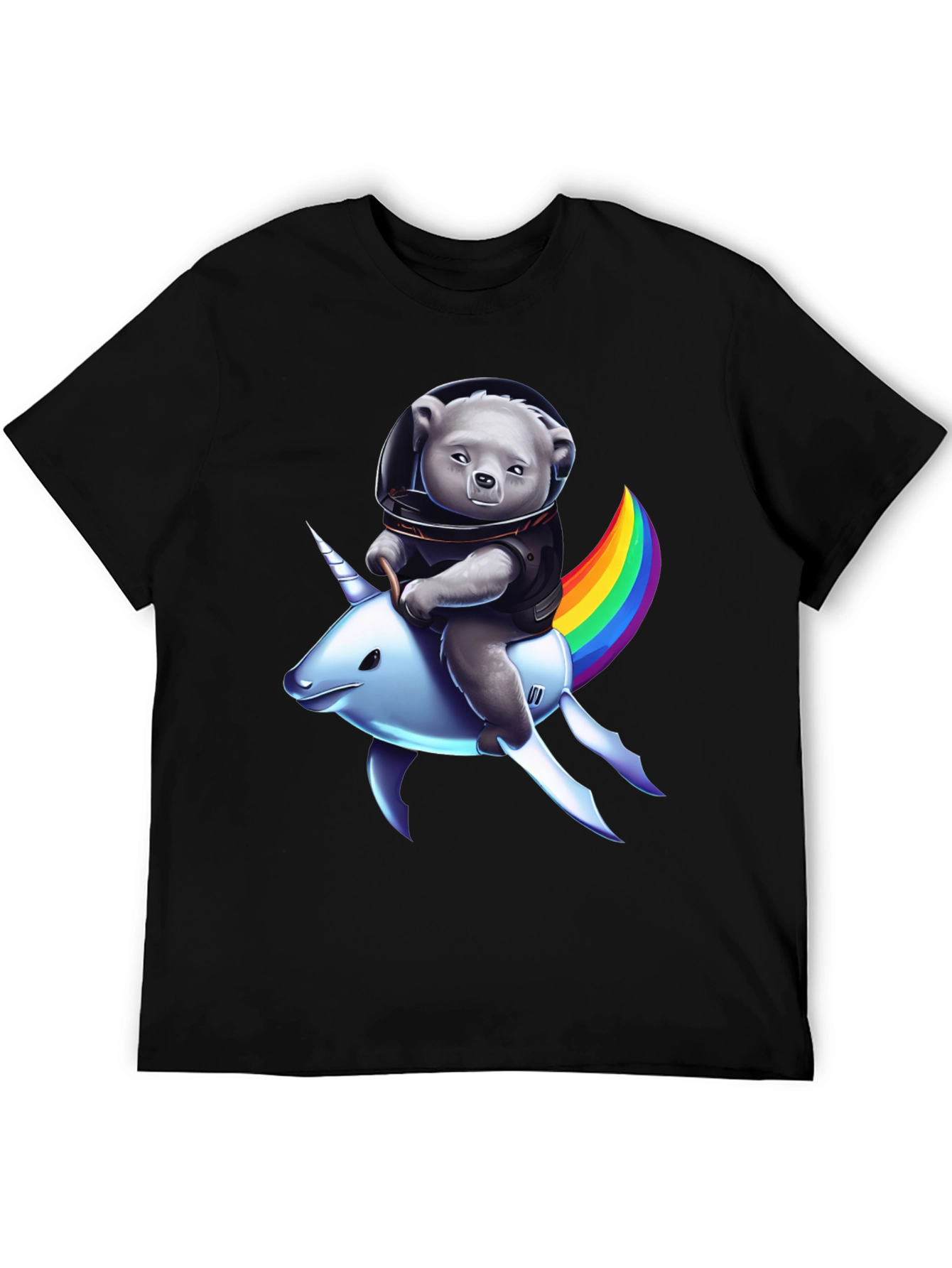 Astronaut Bear Riding Unicorn T-Shirt