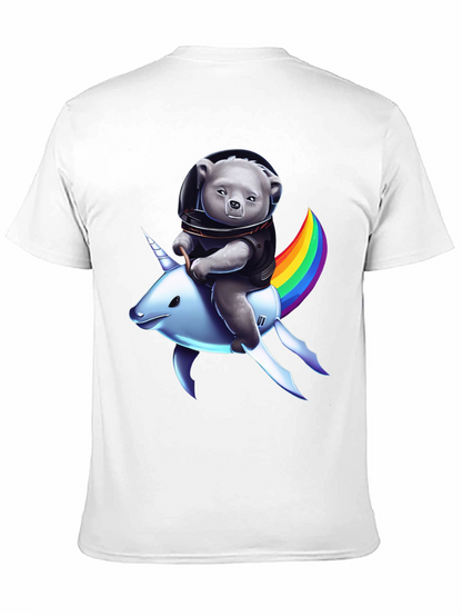 Astronaut Bear Riding Unicorn T-Shirt