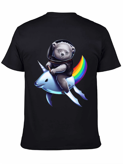 Astronaut Bear Riding Unicorn T-Shirt