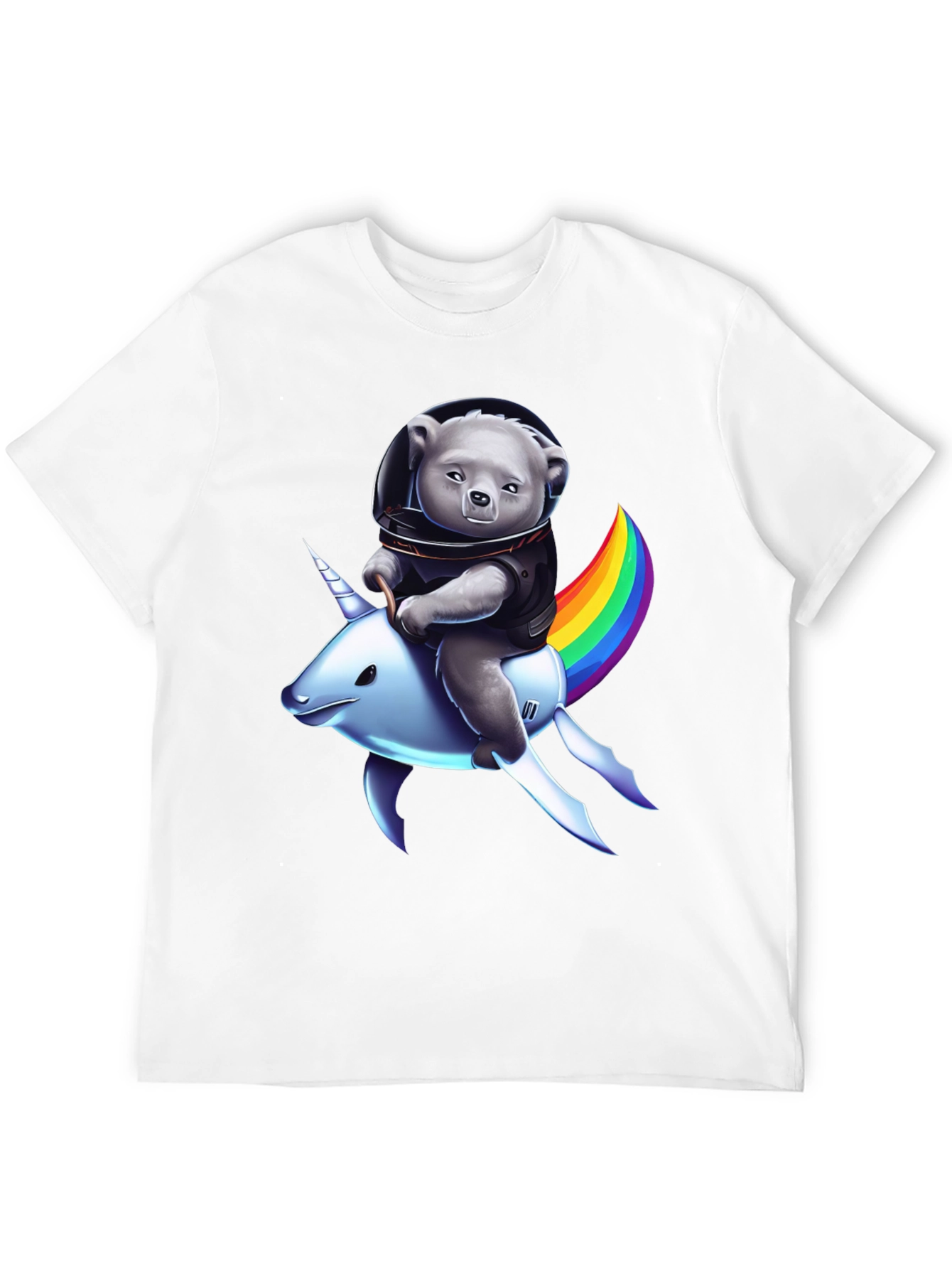 Astronaut Bear Riding Unicorn T-Shirt