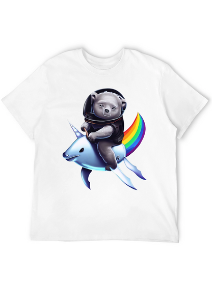 Astronaut Bear Riding Unicorn T-Shirt