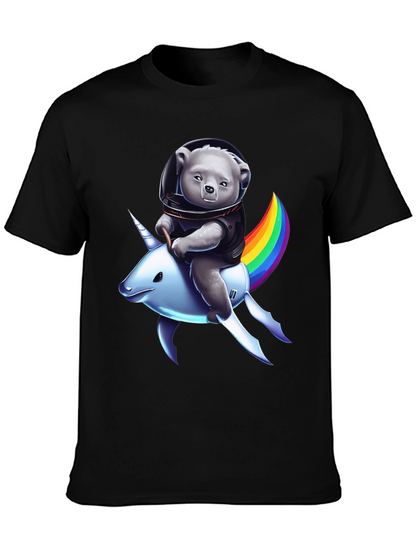 Astronaut Bear Riding Unicorn T-Shirt