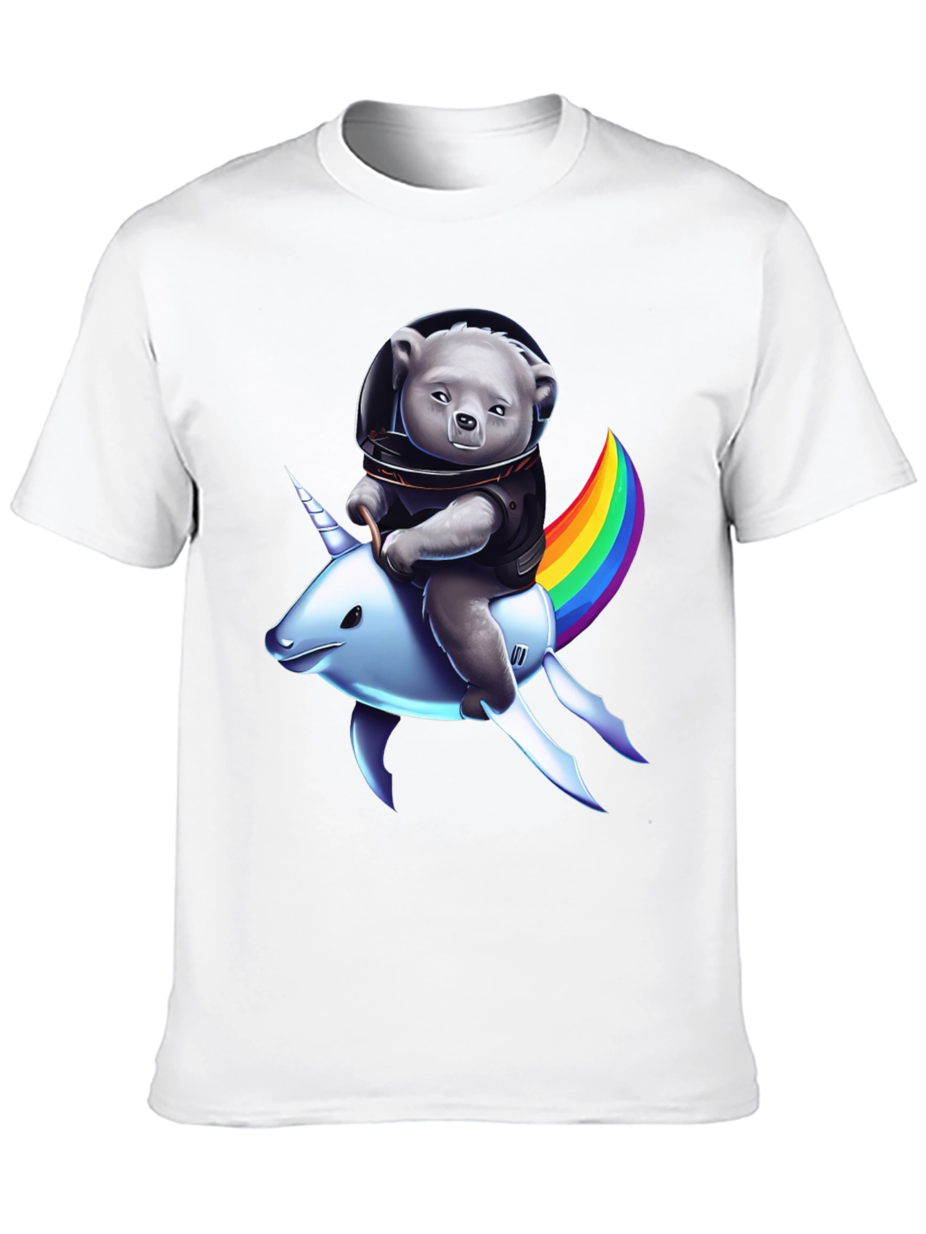 Astronaut Bear Riding Unicorn T-Shirt