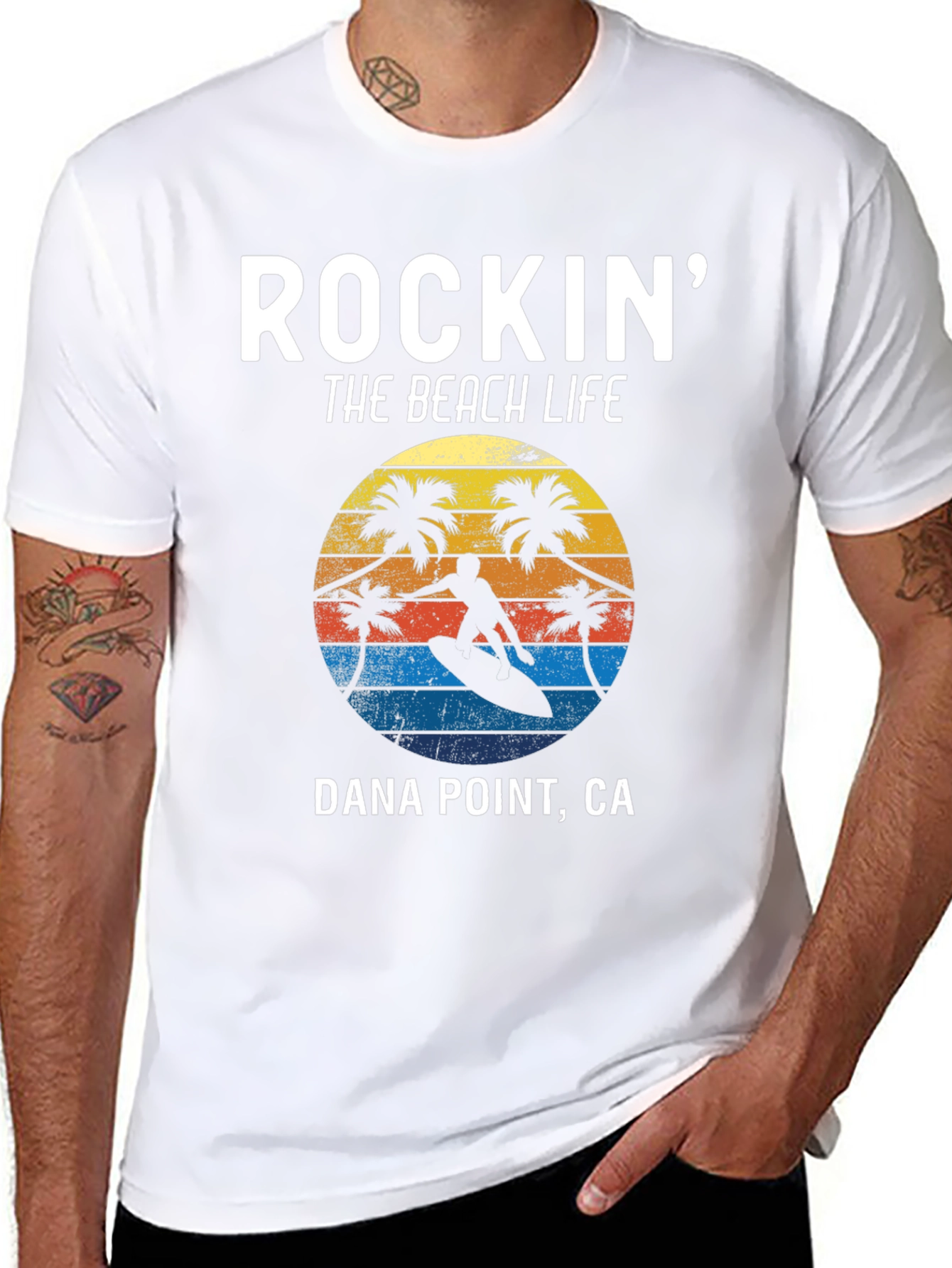 Rockin The Beach Life Dana Point CA T-Shirt