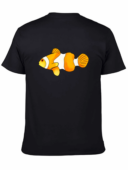 Clown Fish Graphic Tee - Black Cotton Blend