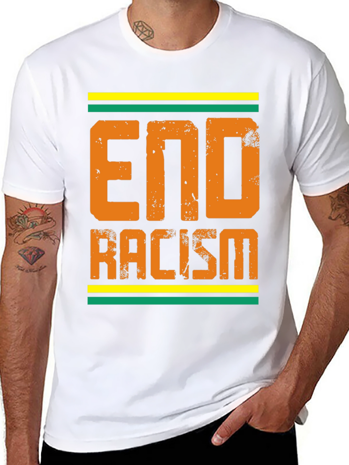 End Racism Graphic Tee - Black T-Shirt