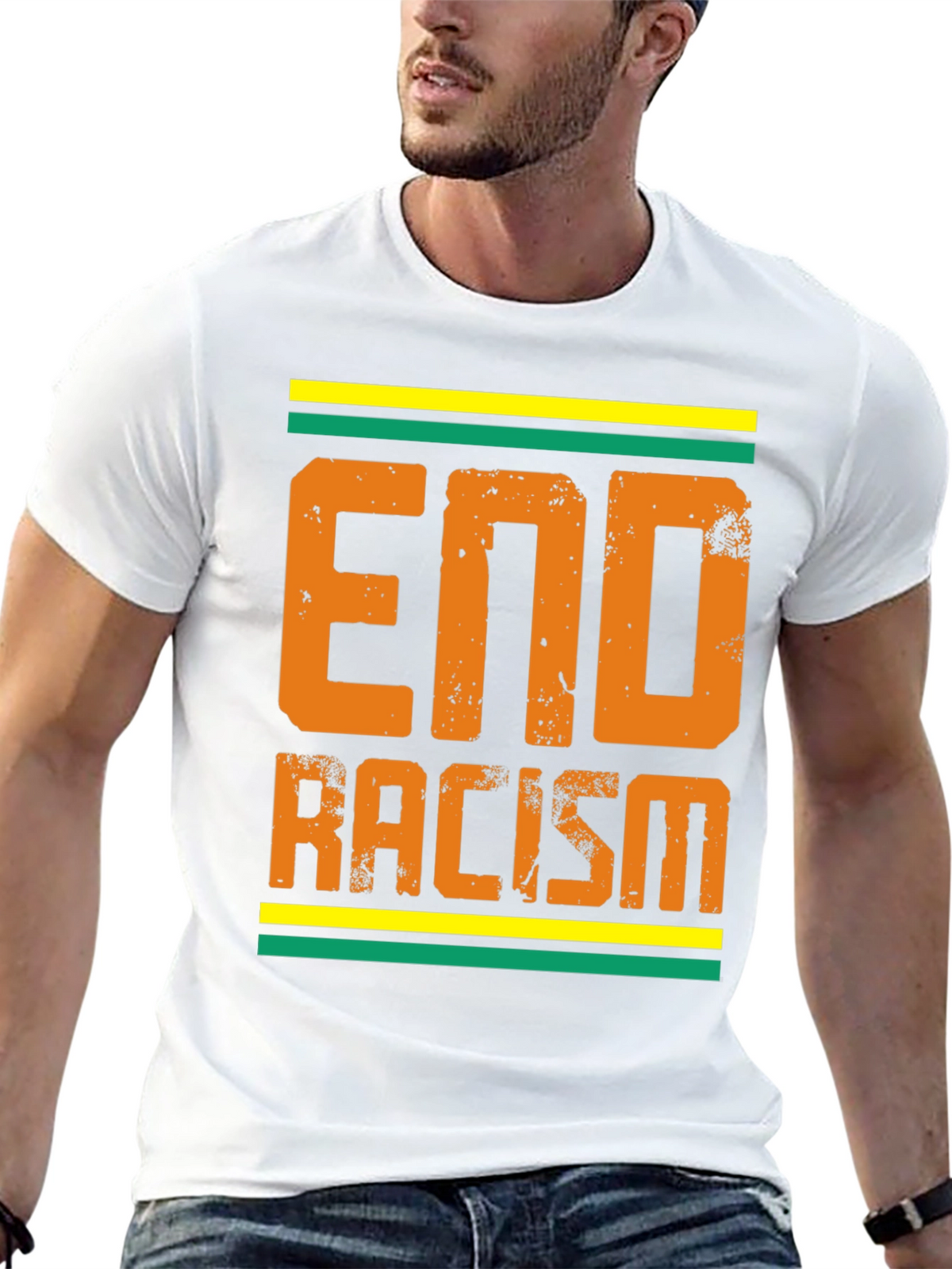 End Racism Graphic Tee - Black T-Shirt