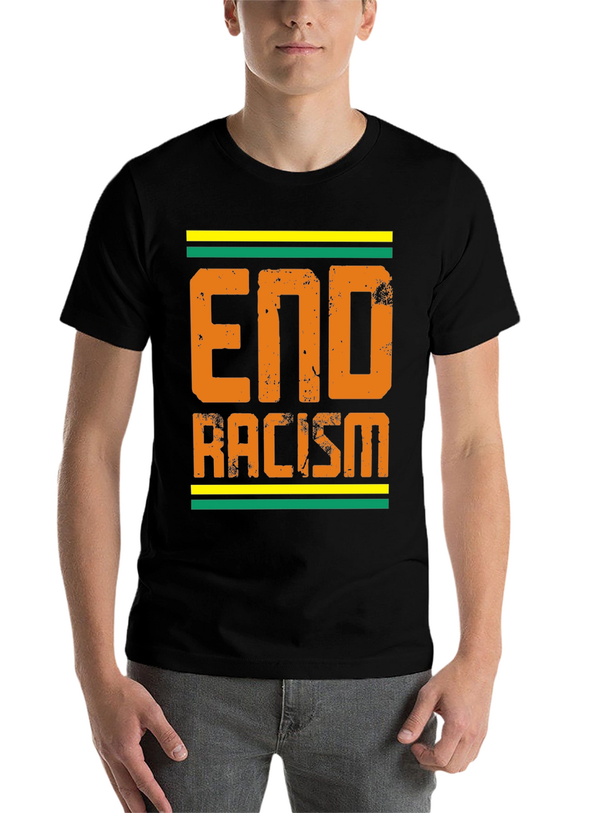 End Racism Graphic Tee - Black T-Shirt