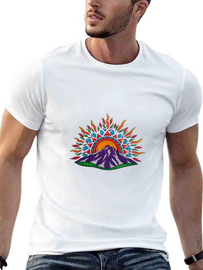 Mountain Sunrise Graphic Tee - Stylish Unisex T-Shirt