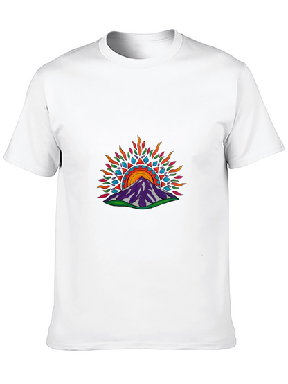 Mountain Sunrise Graphic Tee - Stylish Unisex T-Shirt