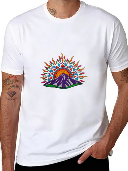 Mountain Sunrise Graphic Tee - Stylish Unisex T-Shirt