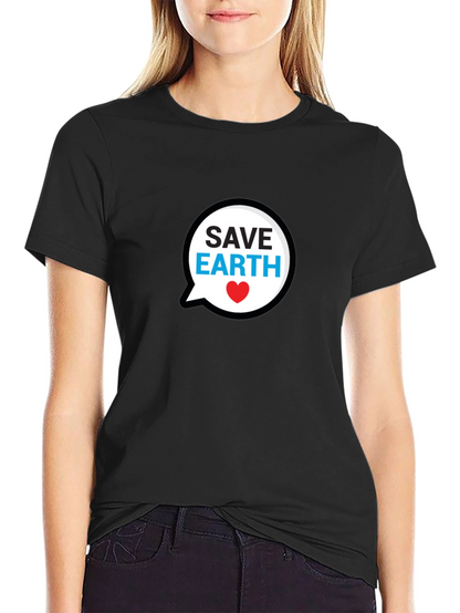 Save Earth Black T-Shirt