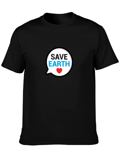 Save Earth Black T-Shirt