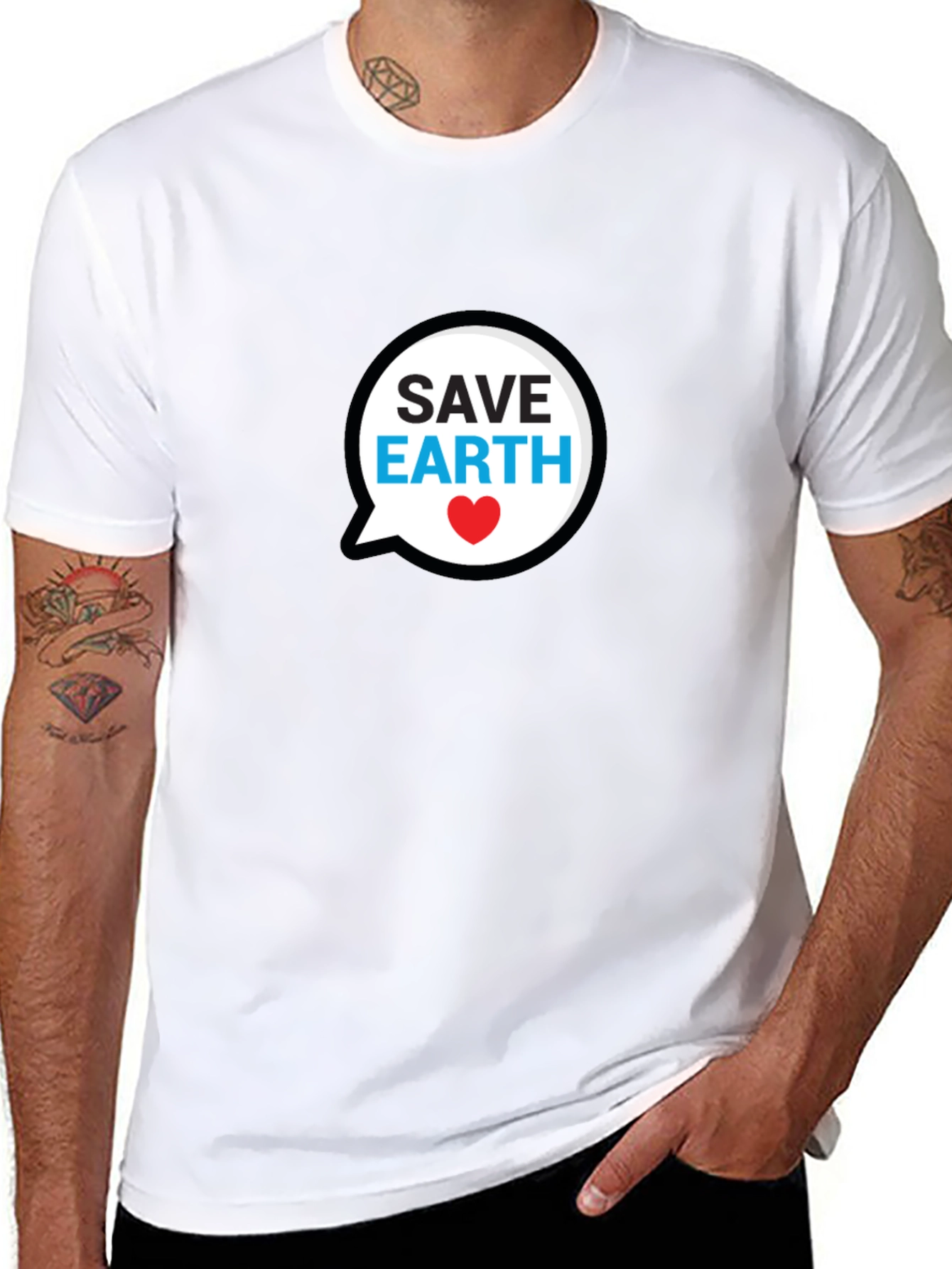 Save Earth Black T-Shirt