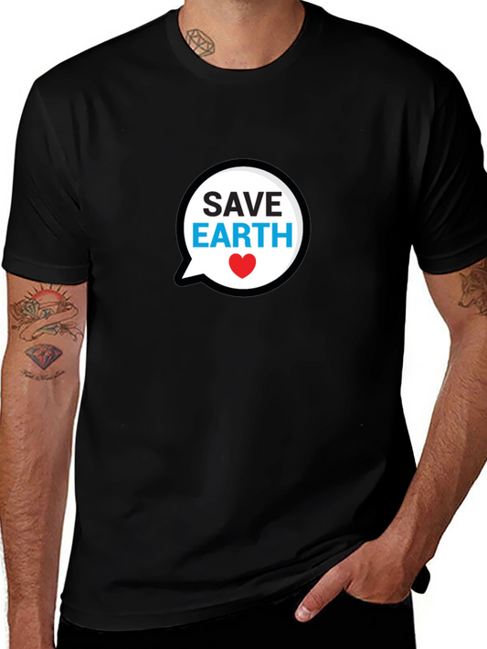 Save Earth Black T-Shirt