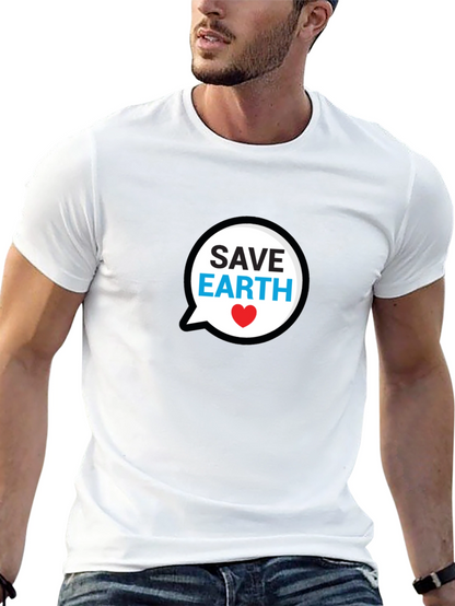 Save Earth Black T-Shirt