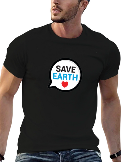 Save Earth Black T-Shirt
