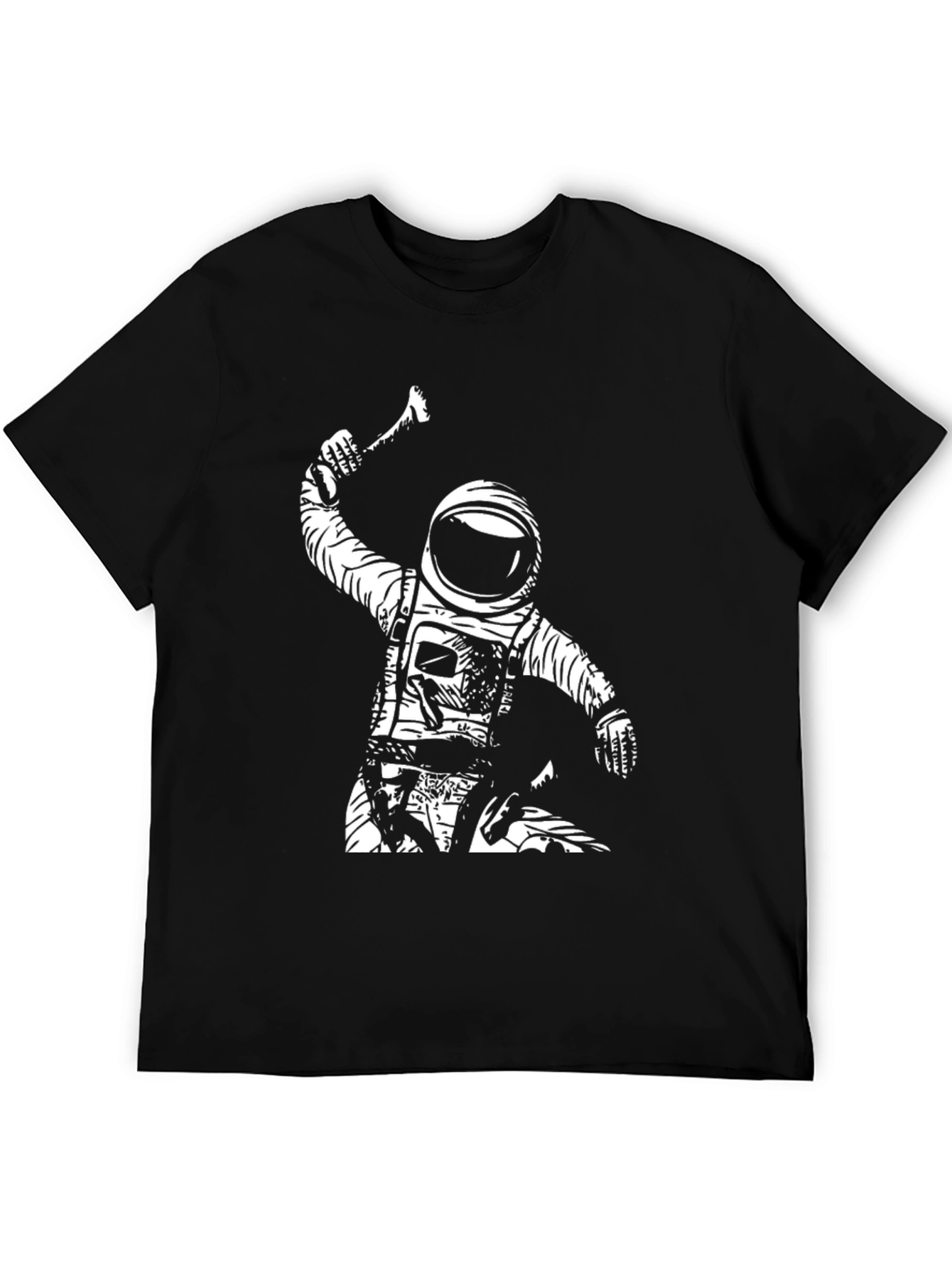Astronaut Axe Black T-Shirt