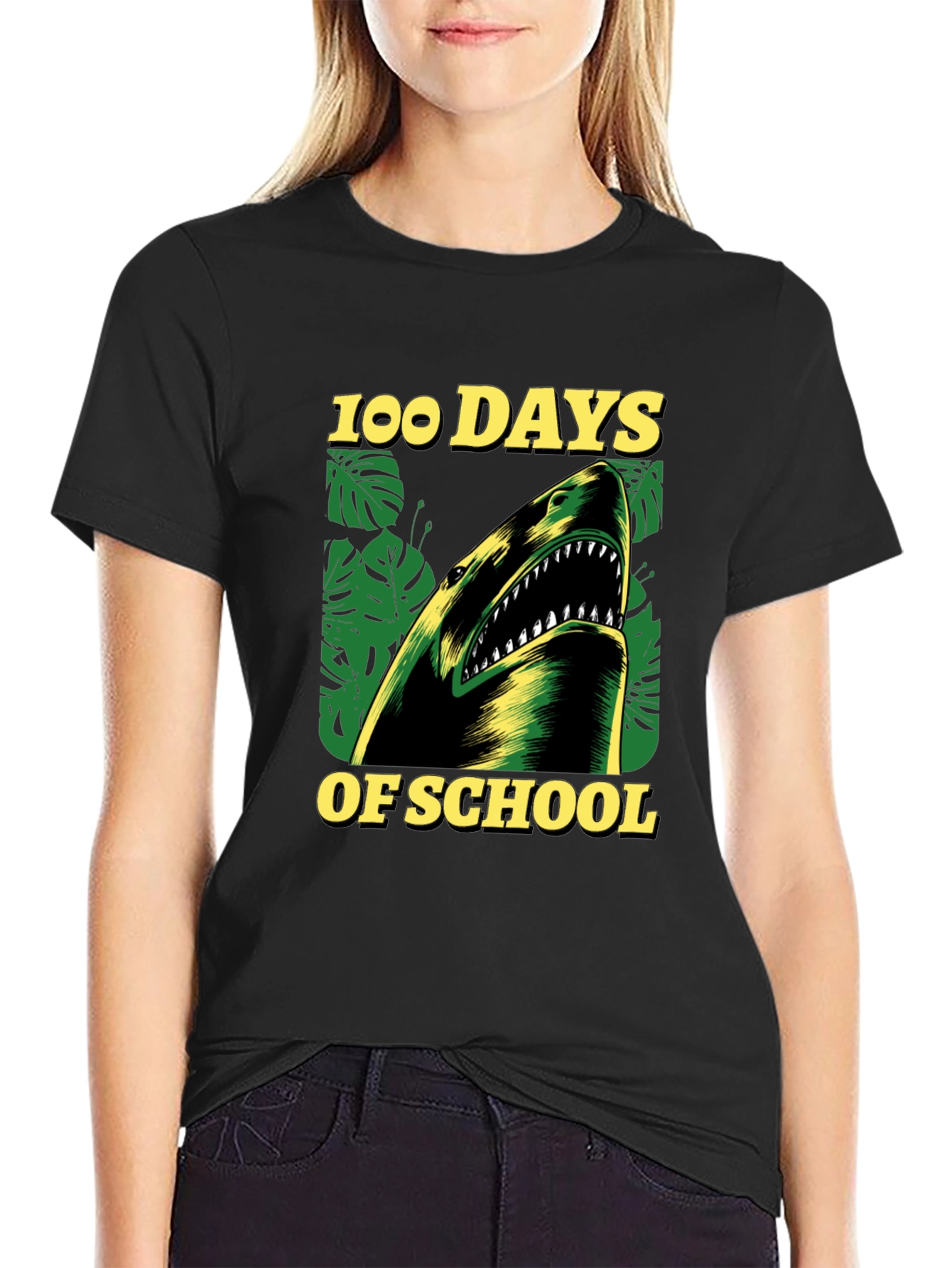 100 Days of School Shark T-Shirt