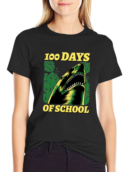 100 Days of School Shark T-Shirt