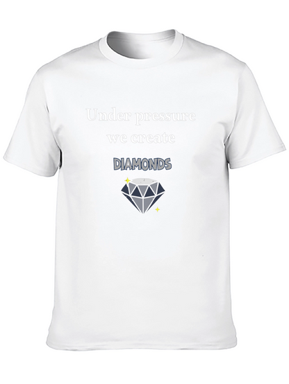 Under Pressure We Create Diamonds Black T-Shirt
