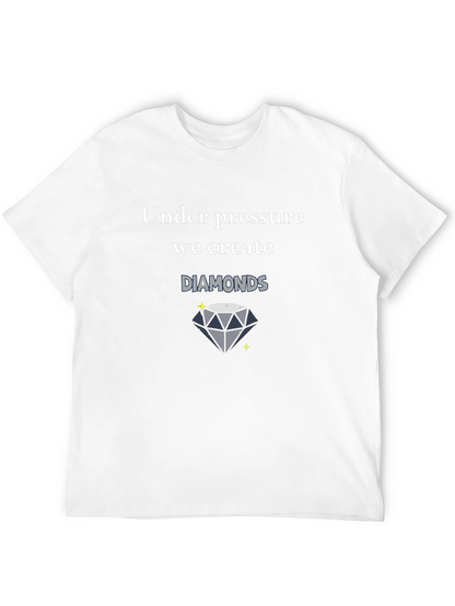 Under Pressure We Create Diamonds Black T-Shirt
