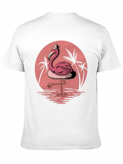 Flamingo Sunset Graphic Tee - Tropical Vibe