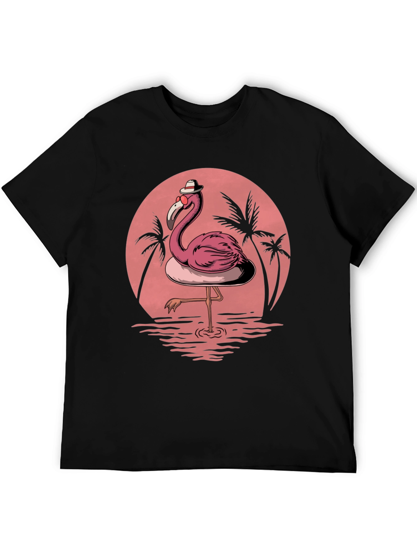 Flamingo Sunset Graphic Tee - Tropical Vibe