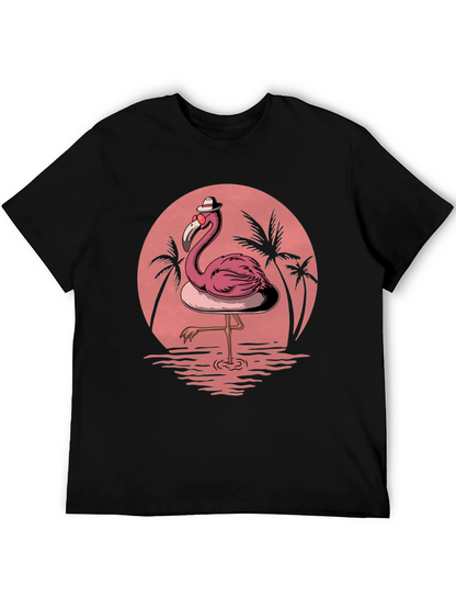 Flamingo Sunset Graphic Tee - Tropical Vibe