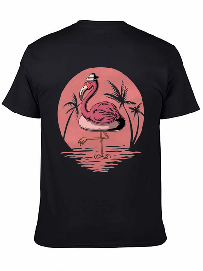 Flamingo Sunset Graphic Tee - Tropical Vibe