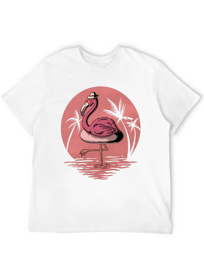 Flamingo Sunset Graphic Tee - Tropical Vibe