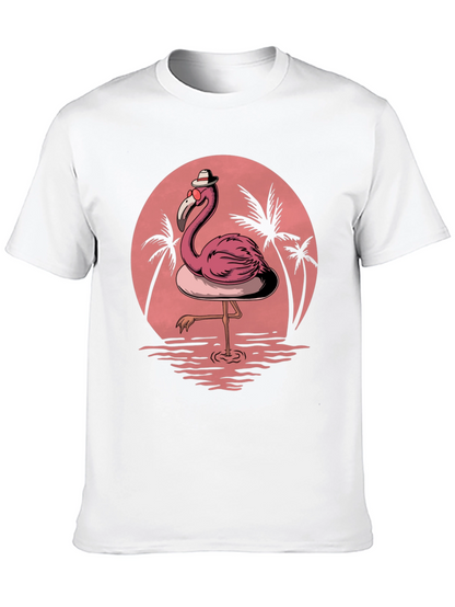 Flamingo Sunset Graphic Tee - Tropical Vibe