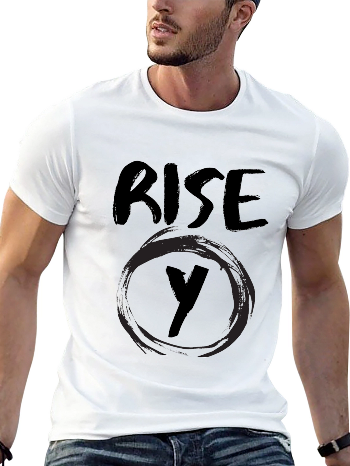 Rise Y Graphic Black T-Shirt