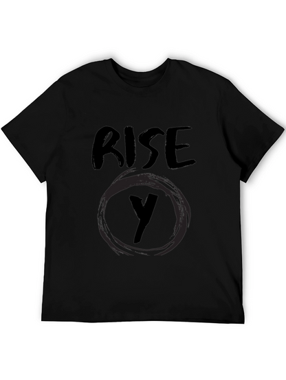 Rise Y Graphic Black T-Shirt