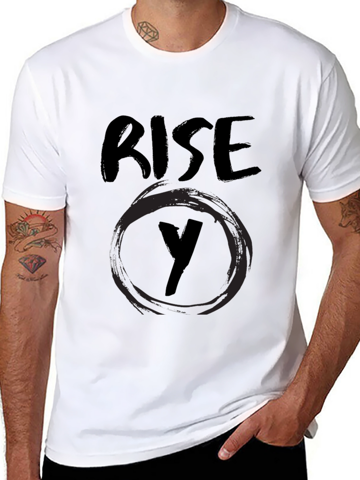 Rise Y Graphic Black T-Shirt