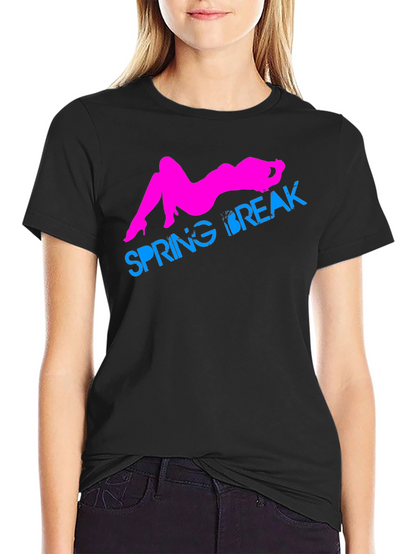 Spring Break Graphic T-Shirt - Black