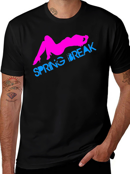 Spring Break Graphic T-Shirt - Black