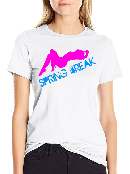 Spring Break Graphic T-Shirt - Black