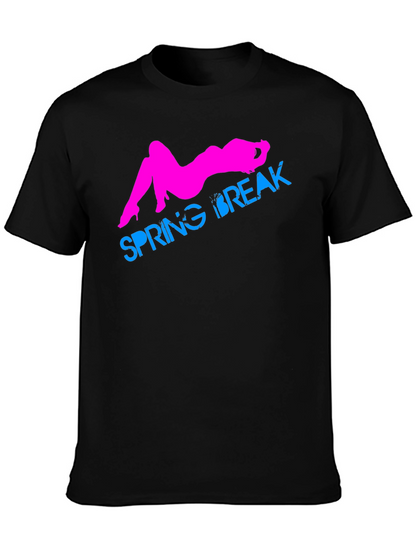 Spring Break Graphic T-Shirt - Black