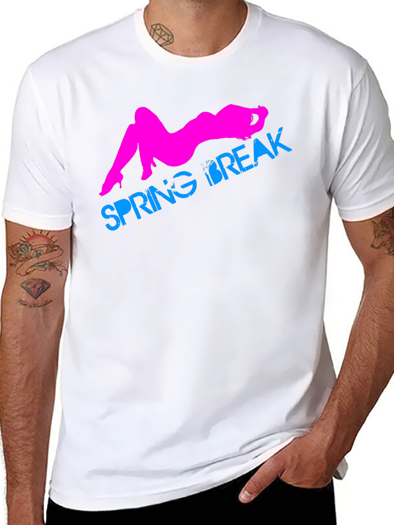 Spring Break Graphic T-Shirt - Black