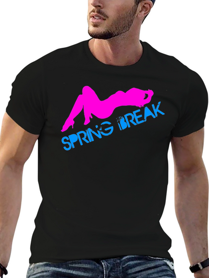 Spring Break Graphic T-Shirt - Black